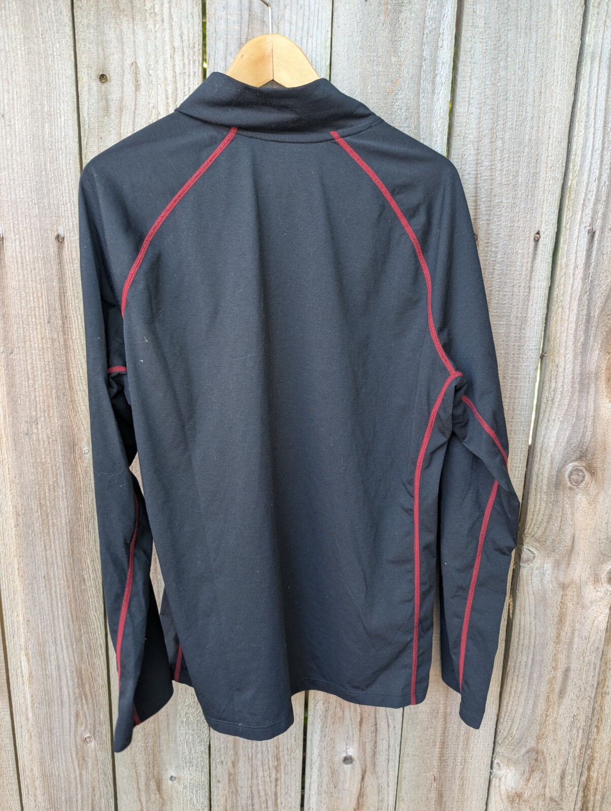 REI 1/2 Half Zip Base Layer XL Black Polyester Lycra Hiking 2013 gallery