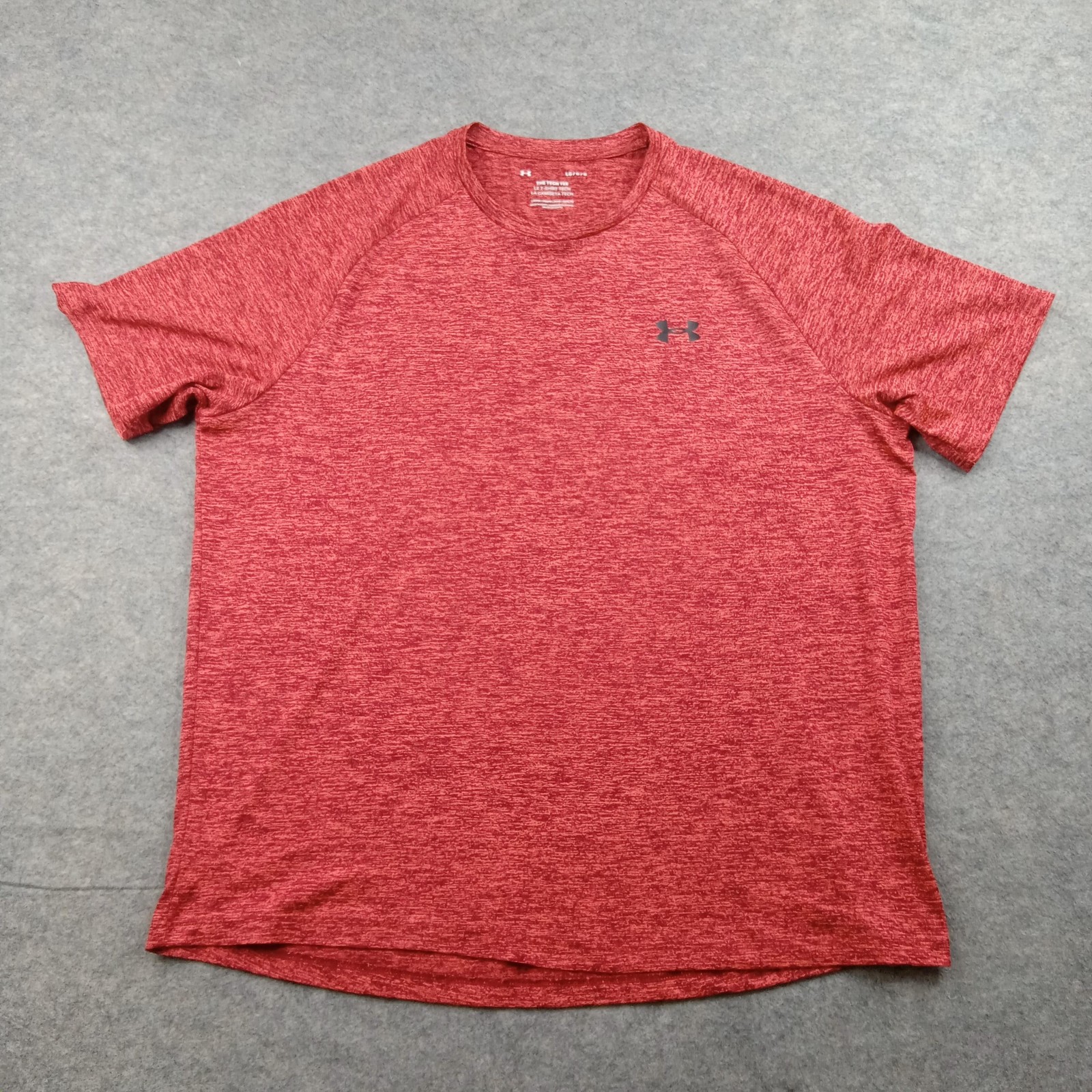 Under Armour Tech Tee Shirt Mens Large Red Heather Loose Fit Athletic Training gallery