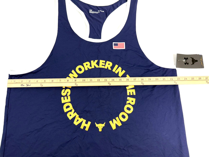 Under Armour Project Rock Hardest Worker In The Room Tank Blue Men XL 1383310 gallery