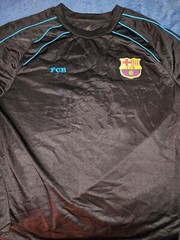 FCB Barcelona Team Licensed Training Pullover Black Long Sleeve XL