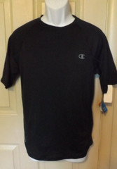 Sz S Men’s Champion T-Shirt Black Vapor Powertrain Short Sleeve Crew Neck