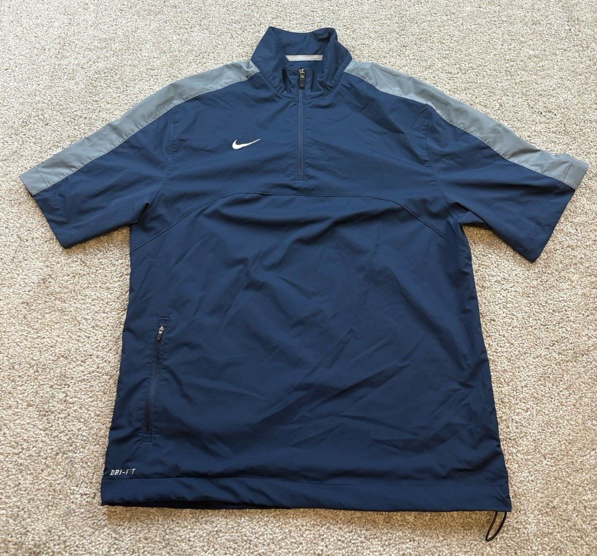 Nike Mens Pullover Medium Polyester Dri Fit Golf Training Swoosh 1/4 Zip Coach gallery
