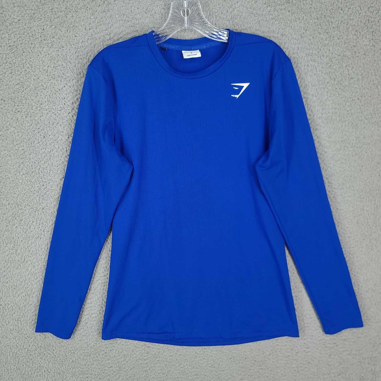 Gymshark T Shirt Mens Small Arrival Royal Force Blue Crew Long Sleeve Workout gallery