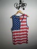 Brooklyn Cloth MFG. Co. American Flag 3 Button Placket Tank Top Size XL gallery