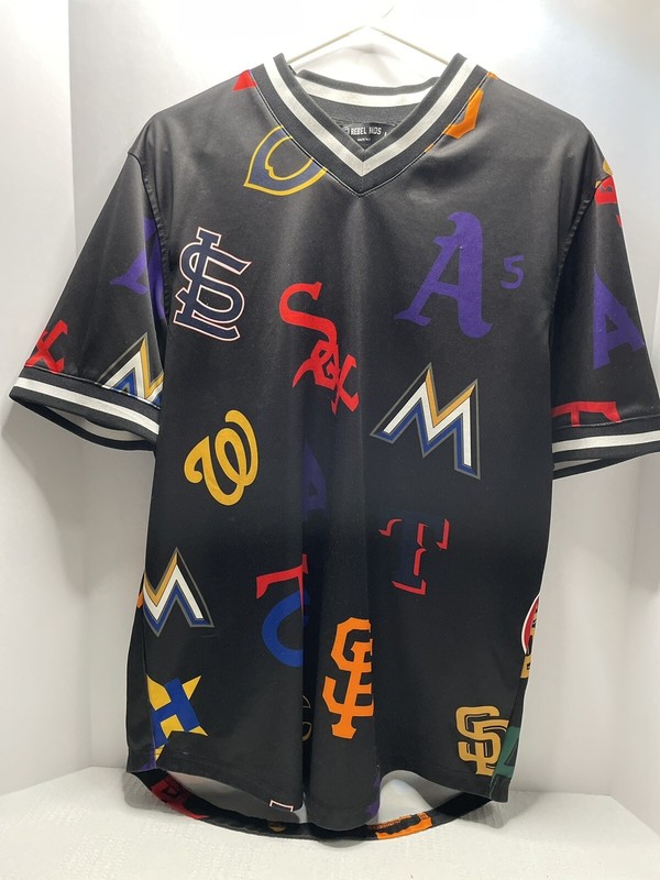 Rebel Minds Men’s Jersey Shirt Multicolored Sports Jersey Size Large gallery