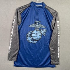 Marine Corps Marathon MCM 10K Shirt Mens Large Blue 2023 Long Sleeve Run