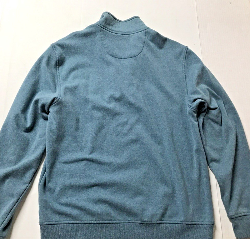 Van Heusen Flex Men's M Pullover Knit Jersey 1/4 Zip Blue Pullover Sweatshirt gallery