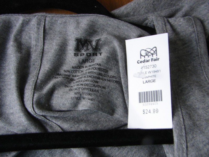 MV Sport Cedar Points 150 Years Gray Tank Top Shirt Size Large NWT gallery