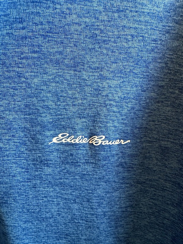 Men's Eddie Bauer Resolution Long Sleeve 1/4 Zip Blue Sz Large FreeDry Sport gallery