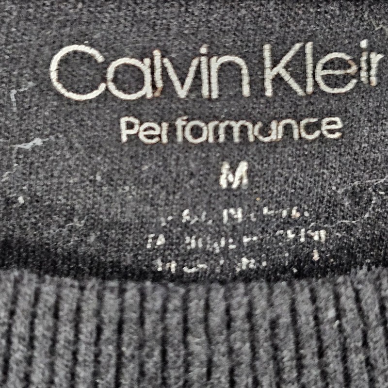 Calvin Klein Performance Womens Cropped Top Long Sleeve Crew Neck Black Medium gallery