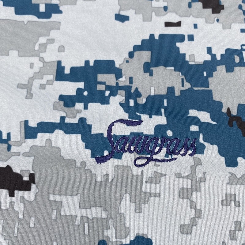 TPC Sawgrass Country Club Polo Shirt Mens Medium Golf Blue Digi Camo Sawgrass CC gallery
