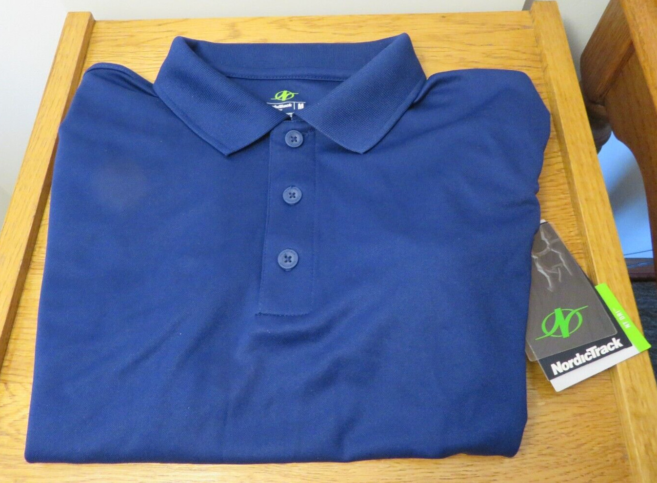 Nordic Track Mens M Polo with Side Inserts NT Dri Technology Blue Gray gallery