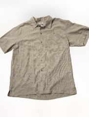 Columbia Men’s Size L Large Tan Modal Brown Button Down Athletic Shirt Fish Hike