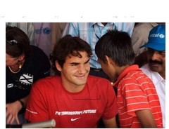 Nike Roger Federer Foundation Shirt Vintage XL Special # I AM TOMORROW’S FUTURE
