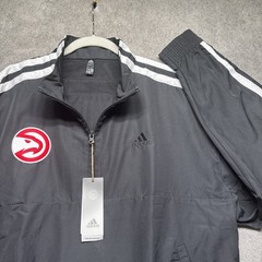 Atlanta Hawks Adidas AEROREADY 1/4 zip black training pullover men’s large L
