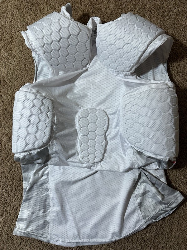 Under Armour Compression Padded Heat Gear Hex White Gray Camo Size Small Shirt gallery