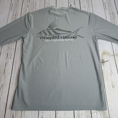 Vineyard Vines Fishing T Shirt Performance Mens XS Gray Catch Release Repeat