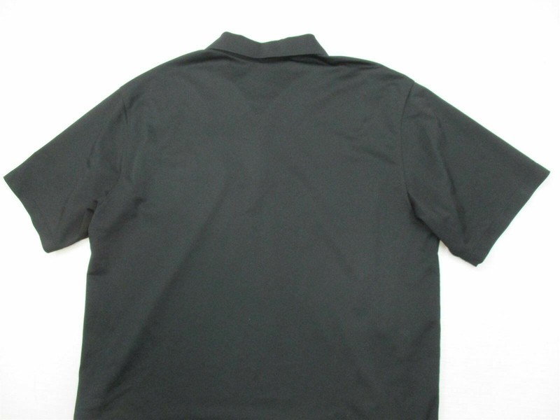 NIKE Men's Size L Classic Icon Construction Dri-Fit Black Golf Polo Shirt gallery