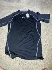 NWT Under Armour UA HeatGear Compression T-Shirt Short Sleeve Black Men’s Large