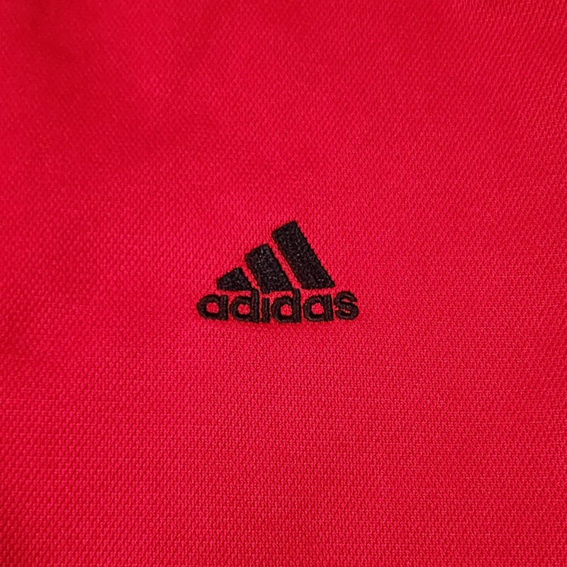 Adidas Shirt Men's XL Red 3 Stripes Short Sleeve Performance Tech Active 360 gallery