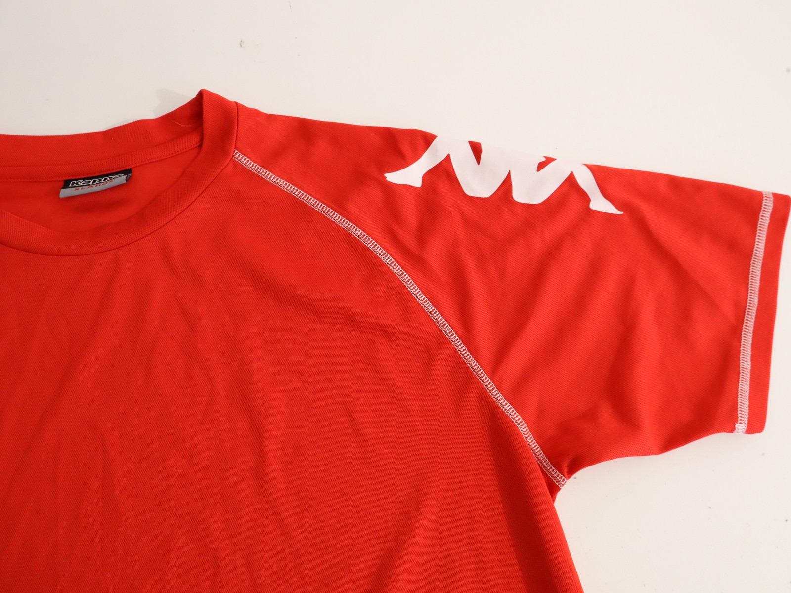 Kappa Mens Red Training T-Shirt XL Short Sleeve Omini Logo Raglan gallery