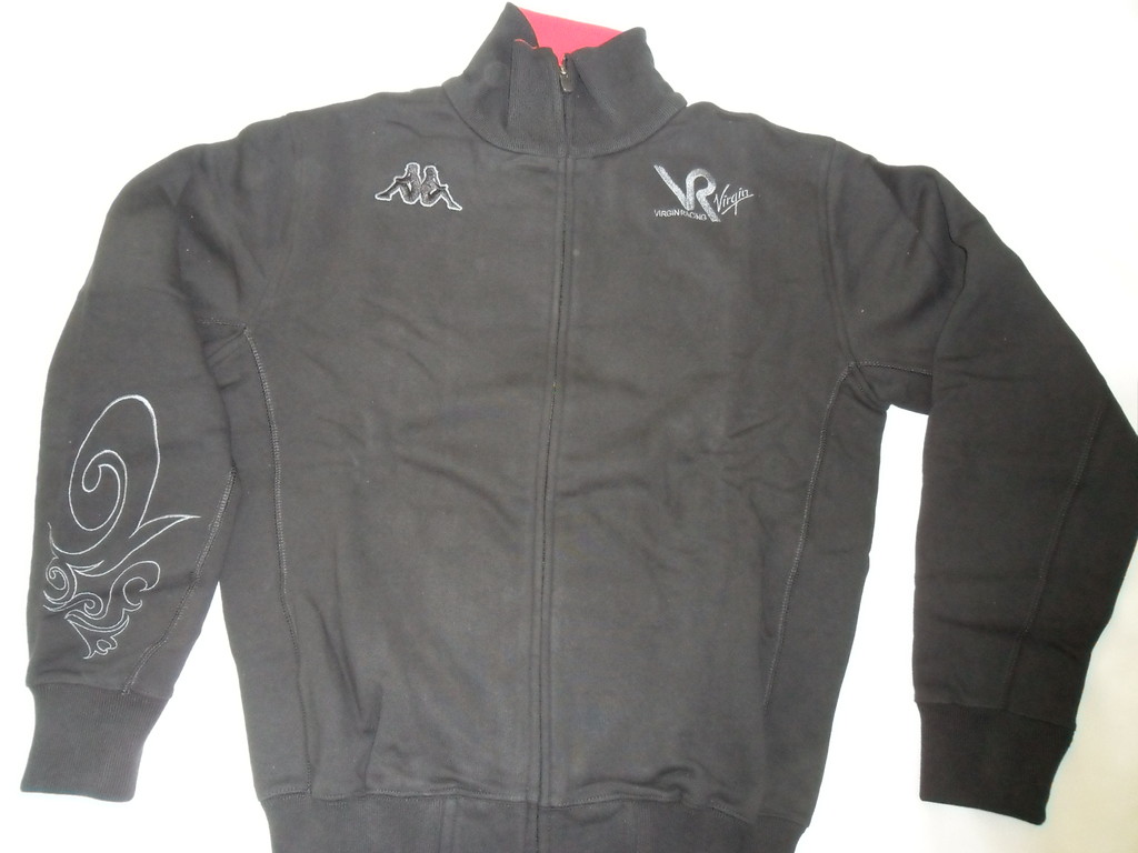 Kappa RaRe VIRGIN RACING FLEECE Race Track sweat shirt Top Jacket Men size S NWT gallery