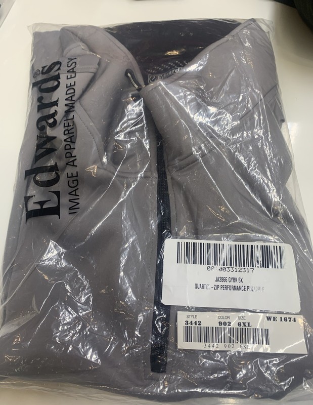 Edwards Quarter Zip Performance Pullover 3442 Size 6XL gallery