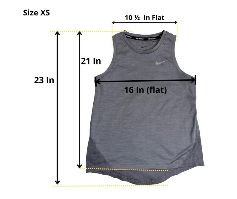 Nike Running Dri-FIT Gray Tank Top Mesh Panel Sleeveless Women’s XS AJ8102 gallery