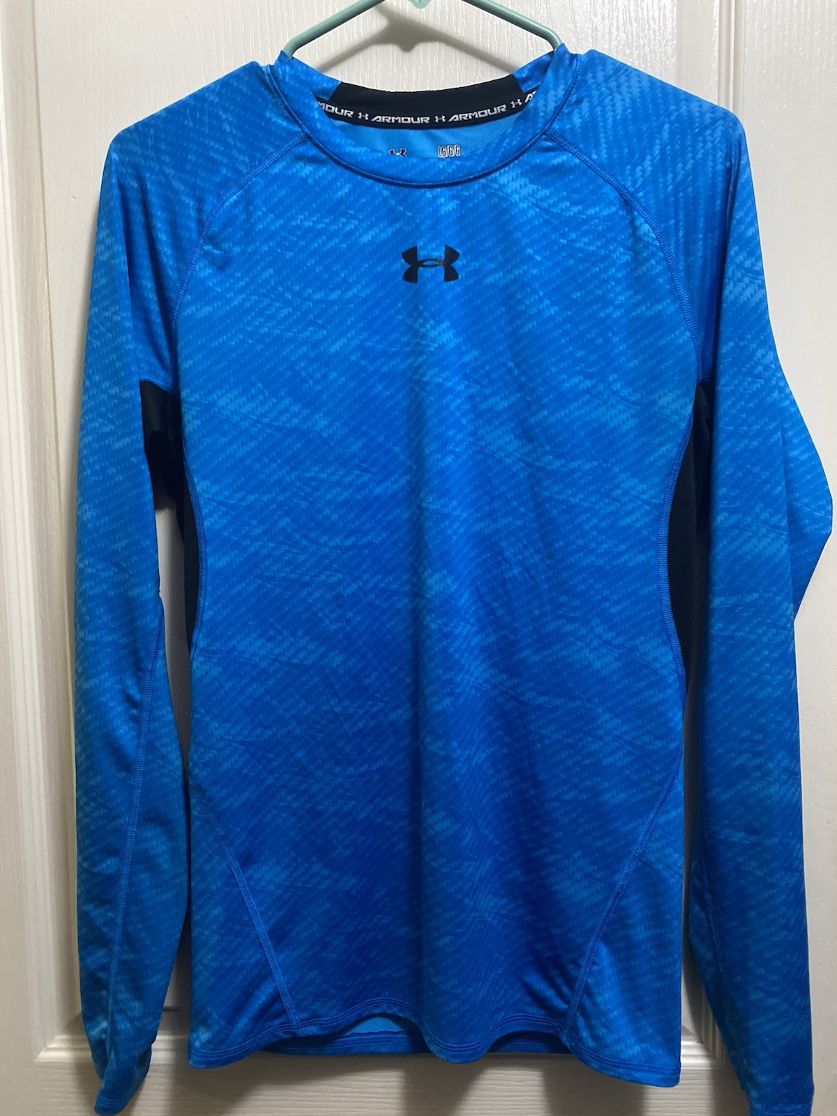 Under Armour HeatGear Men’s L Compression Long Sleeve Crew Neck Shirt Blue/Black gallery