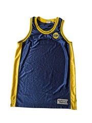 Vintage 90s Nike Basketball Blue Jersey Style Worn By 2Pac Tupac Sz M RARE