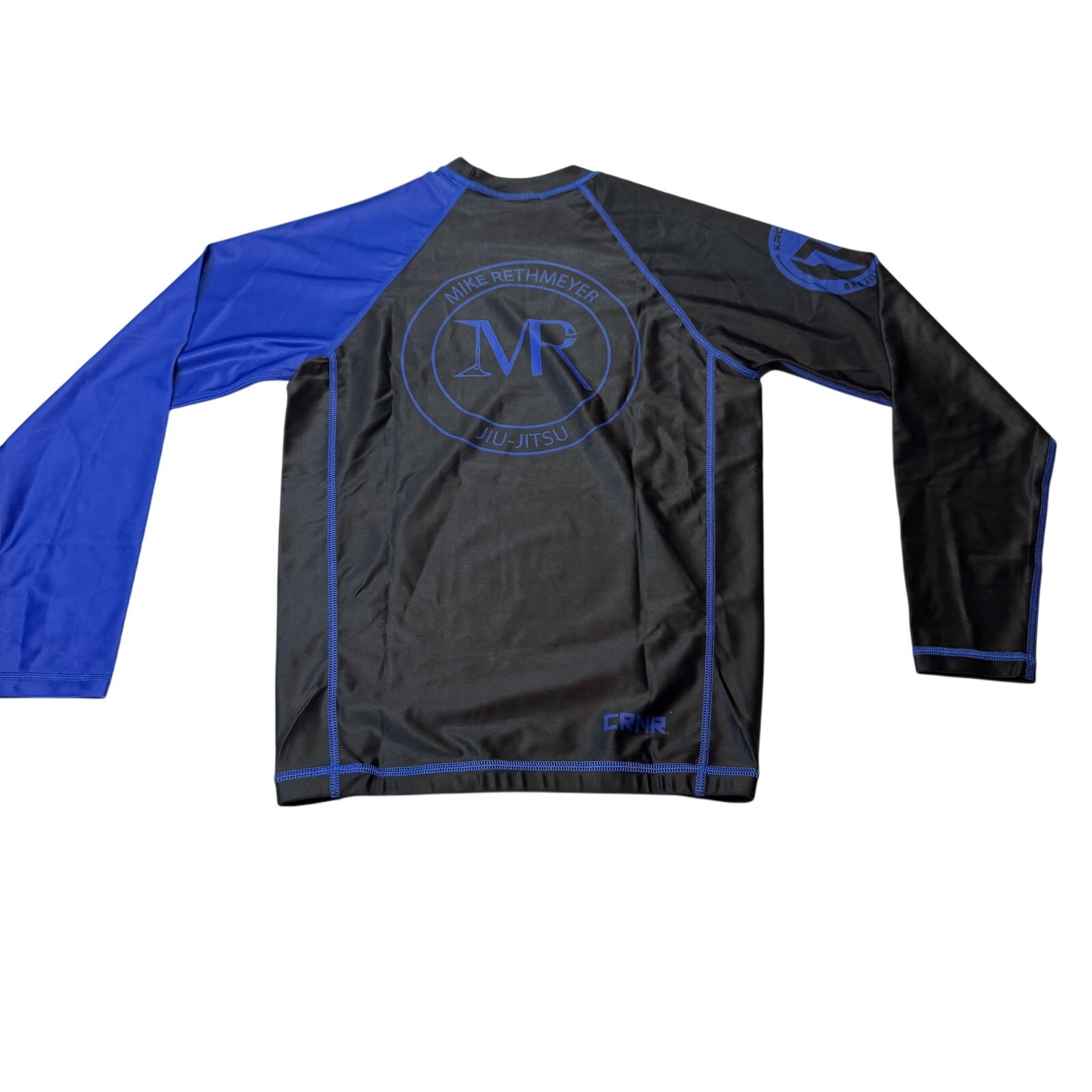 CRNR Combat Corner Long Sleeve Rash Guard Shirt Mens Small Blue BJJ Jiu Jitsu gallery