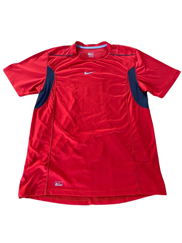 Nike Mens Medium Red & Gray Athletic T-Shirt