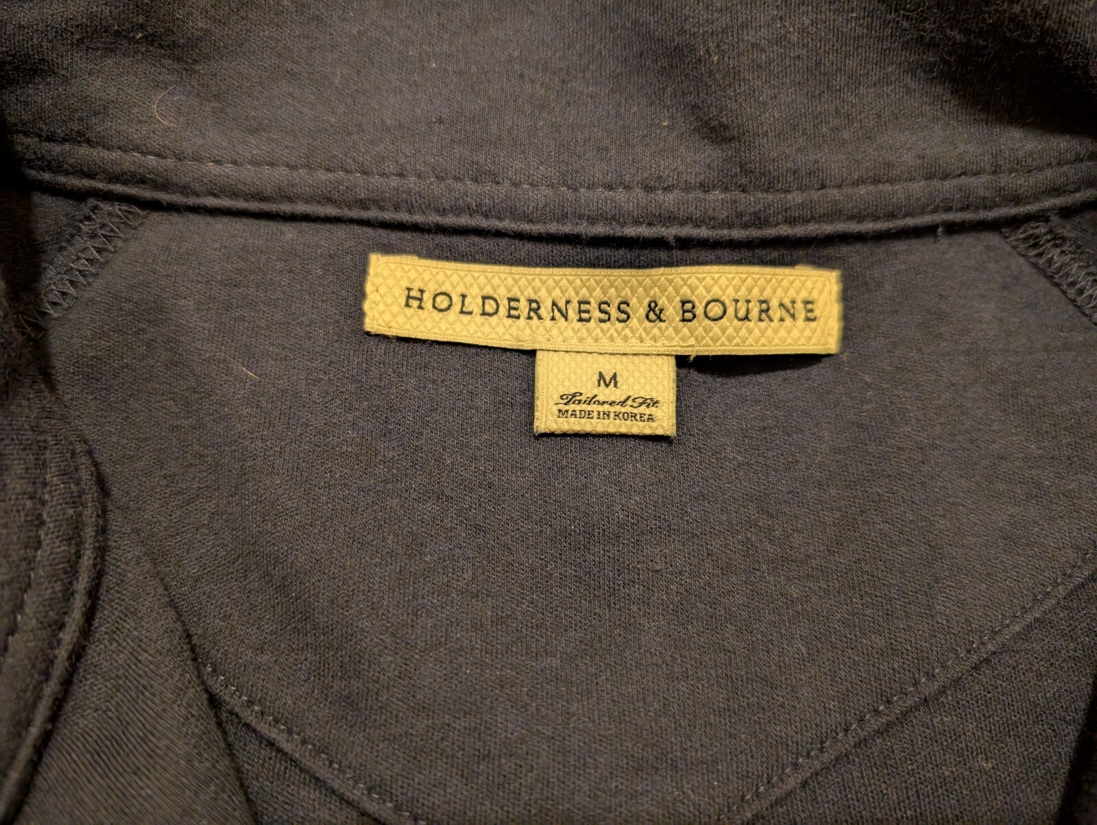 Holderness & Bourne Zip Robbins Pullover Navy Blue Medium M Tailored Fit *LOGO* gallery