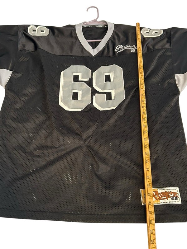 Playerz 69 Jersey Black XL Vintage Hip Hop Streetwear Graffiti DAMAGED READ gallery