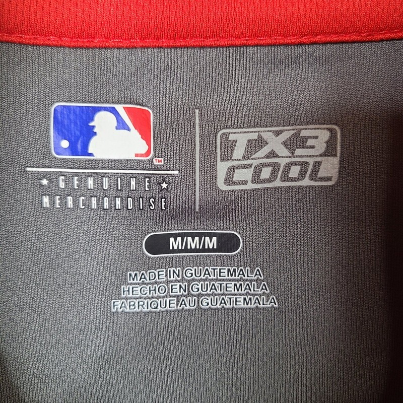 MLB St Louis Cardinals Shirt Mens M Gray Quarter Zip Pullover Polyester Athletic gallery