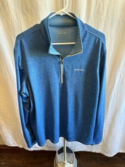Men’s Eddie Bauer Resolution Long Sleeve 1/4 Zip Blue Sz Large FreeDry Sport