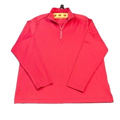 Greg Norman Play Dry Men’s 1/4 Zip Pullover – Red Performance Top Sz Large