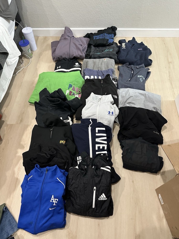 Lot of 20 NIKE Under Armour Adidas Men's Women's Athletic Bundle Jackets Pants
