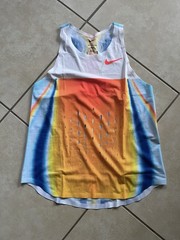 Nike Pro Elite Team Singlet White Blue Orange Made In USA FZ6865-731 Unisex New