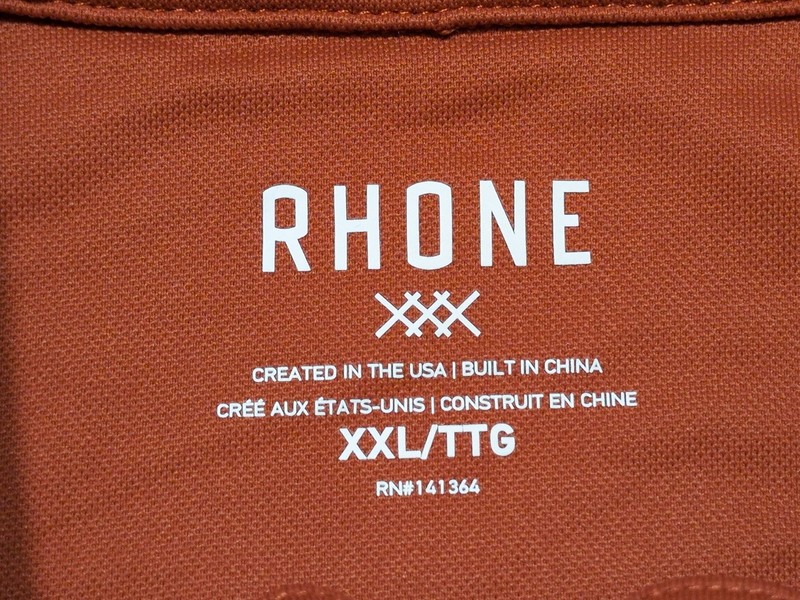RHONE Session 1/4 Zip Pullover Shirt 101467 Burnt Orange XXL 2XL gallery