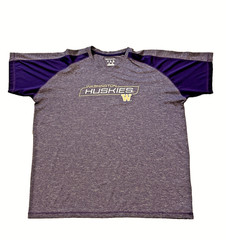 Champion Elite WASHINGTON HUSKIES 2XL Active Top Purple Heather Jersey Polyester