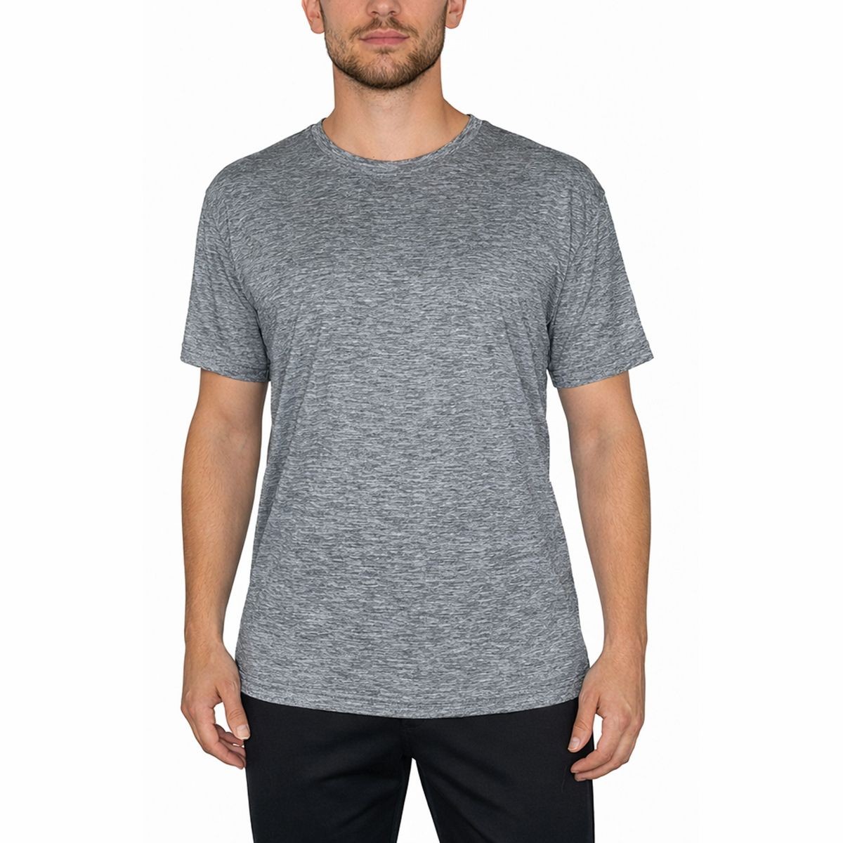 GALAXY BY HARVIC KICK START GEAR SHORT SLEEVE MOISTURE-WICKING - SIZE: M - GRAY gallery