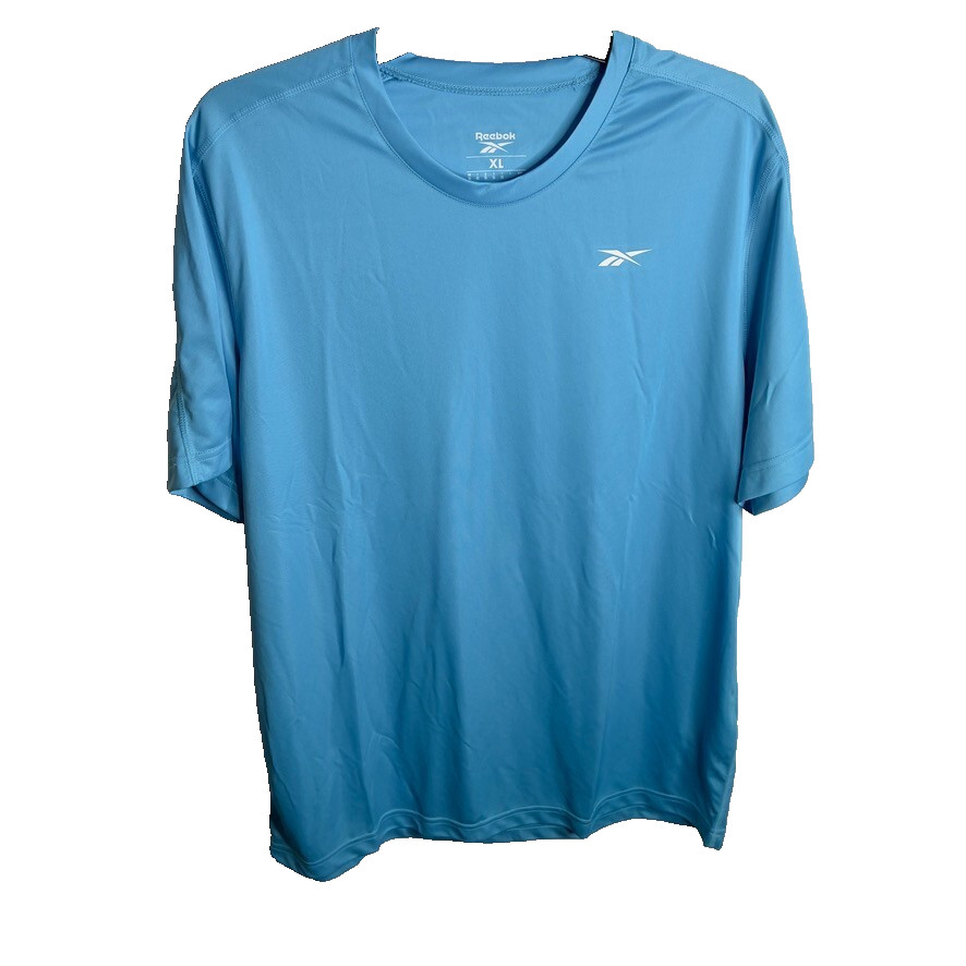Reebok Men's Short Sleeve Crewneck Training Tech T-Shirt Blue Size M gallery