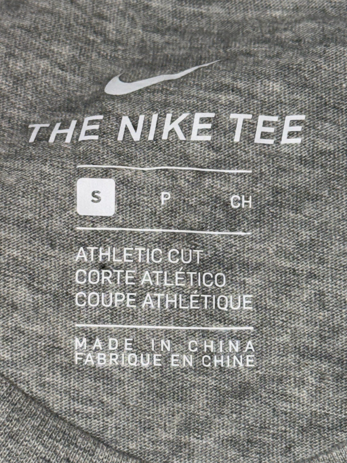 Nike Men’s Athletic Cut Tee Heather Grey S (Fits like US XS) NWT 745339-063 gallery