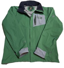 Mountain Hardwear Jacket Mens Medium Green Softshell Lined Full Zip Hiking Gore