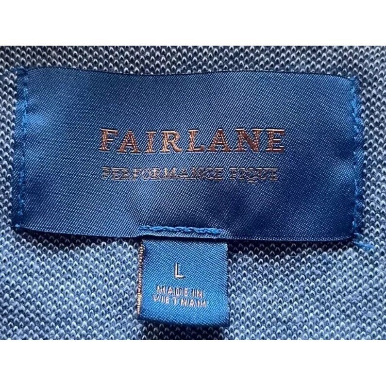Fairlane Performance Pique Mens Blue Short Sleeve Shirt Size L gallery