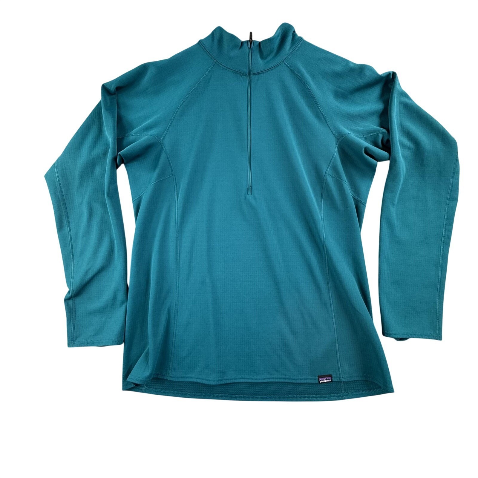 Patagonia Pullover Mens Medium Blue Capilene Midweight 1/4 Zip 44456 Base Layer gallery