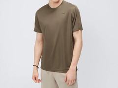 Reebok Men’s Short Sleeve M Athletic Training Tech Tee T-shirt Dark Green-Brown