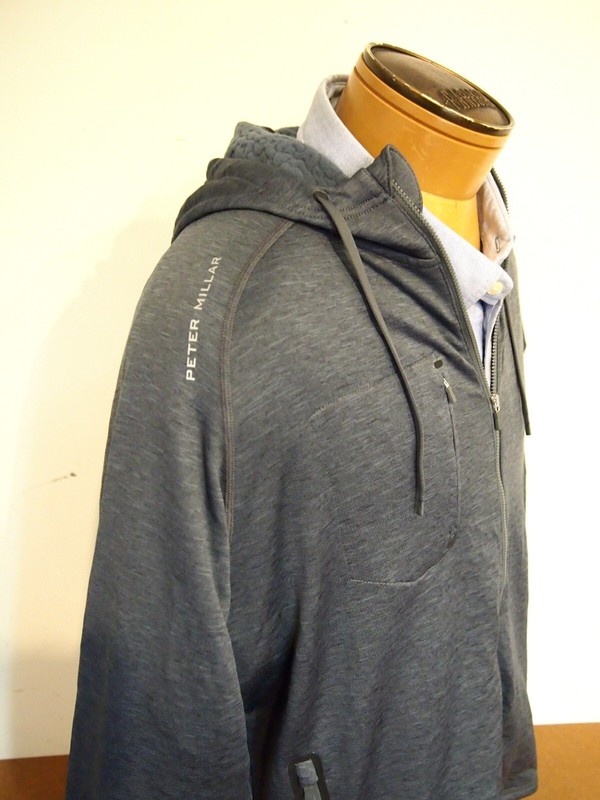 Peter Millar Eclipse Active Performance Fabric Hoodie NWT XXL $178 Iron Grey gallery