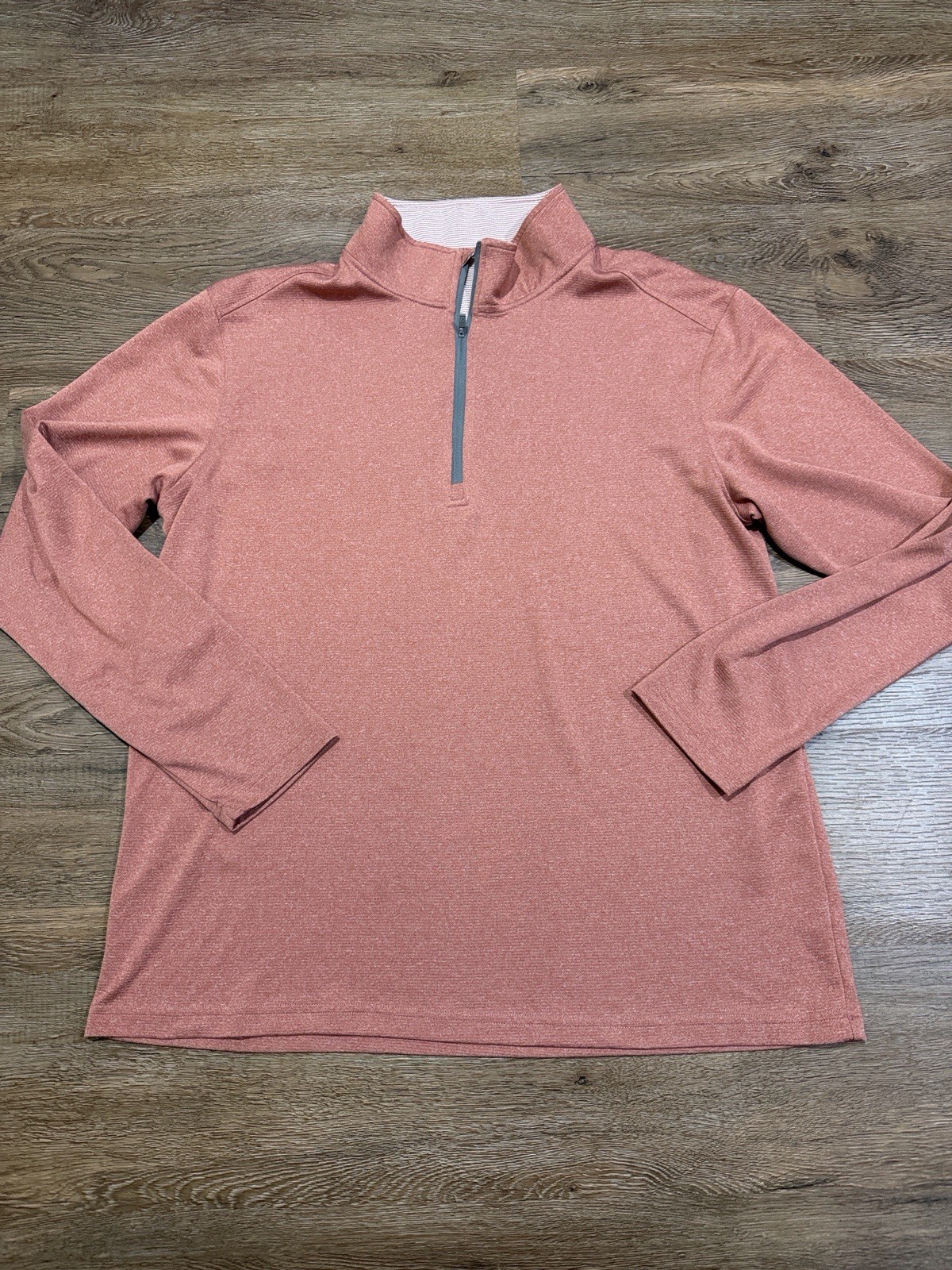 Maelreg Men's Performance Quarter-Zip Pullover, Brick Melange, Size XL gallery